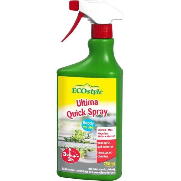 Ecostyle Ultima Quick Spray Gebruiksklaar Tegen Onkruid En Mos 750 Ml 3 Ecostyle Ultima Quick Spray Gebruiksklaar Tegen Onkruid En Mos 750 Ml
