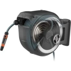 Wandslangenbox GARDENA RollUp Wit - M/L - 25 M -Tuingereedschap Winkel wandslangenbox gardena rollup wit ml 1651154526 5 600