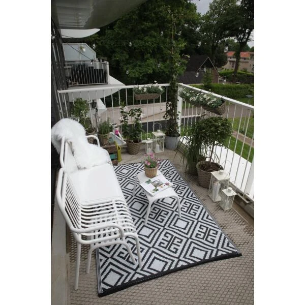 ESSCHERT DESIGN Waterdoorlatend Buitentapijt Met Grafisch Design 6 ESSCHERT DESIGN Waterdoorlatend Buitentapijt Met Grafisch Design - Afbeelding 4