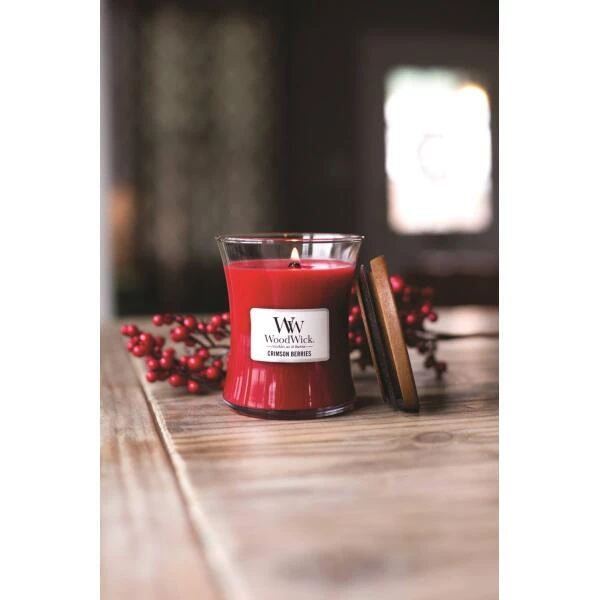 WoodWick Medium Candle - Crimson Berries 5 WoodWick Medium Candle - Crimson Berries - Afbeelding 3