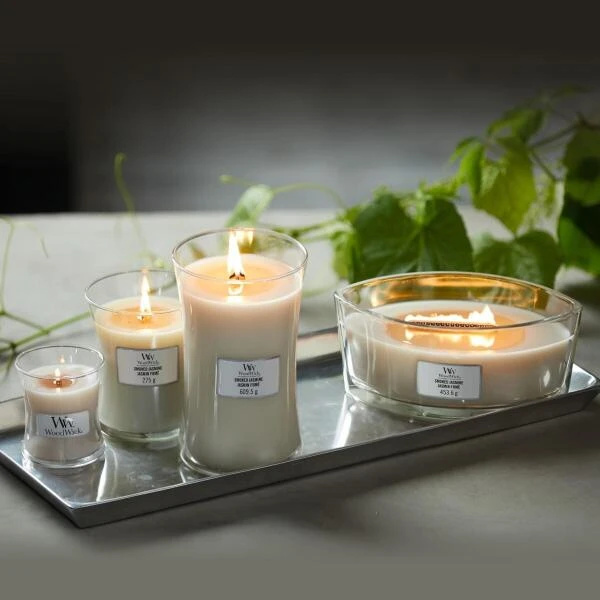WoodWick Ellipse Candle - Smoked Jasmine 4 WoodWick Ellipse Candle - Smoked Jasmine - Afbeelding 2