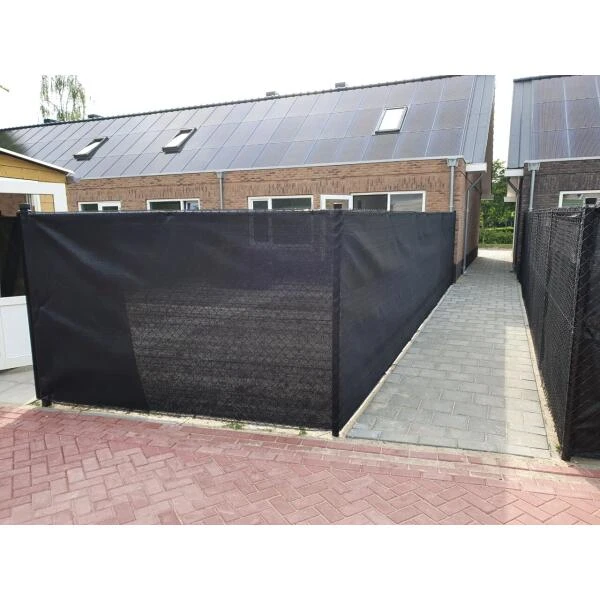 Zichtbreker - Windbreker 25 × 2 M Zwart 4 Zichtbreker - Windbreker 25 × 2 M Zwart - Afbeelding 2