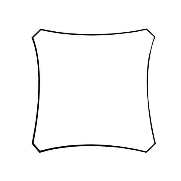 Zonnezeil Vierkant 3,6 × 3,6 M - Crème 4 Zonnezeil Vierkant 3,6 × 3,6 M - Crème - Afbeelding 2