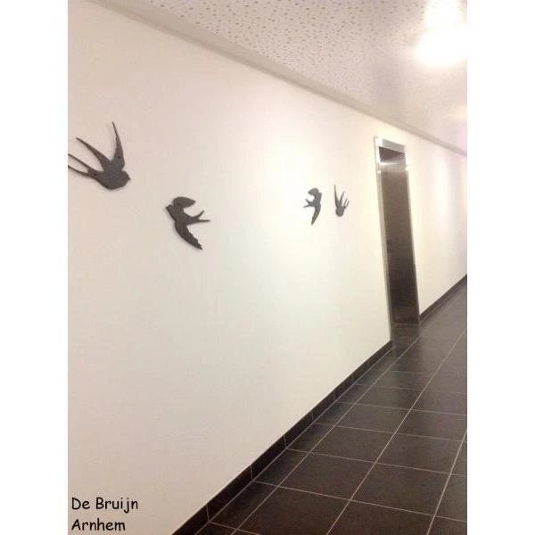 ESSCHERT DESIGN Muurdecoratie Zwaluwen - Set Van 2 Stuks 5 ESSCHERT DESIGN Muurdecoratie Zwaluwen - Set Van 2 Stuks - Afbeelding 3