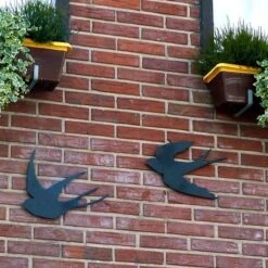 ESSCHERT DESIGN Muurdecoratie Zwaluwen - Set Van 2 Stuks 12 ESSCHERT DESIGN Muurdecoratie Zwaluwen - Set Van 2 Stuks -Tuingereedschap Winkel zwaluw duo in metaal 1484053820 5 600