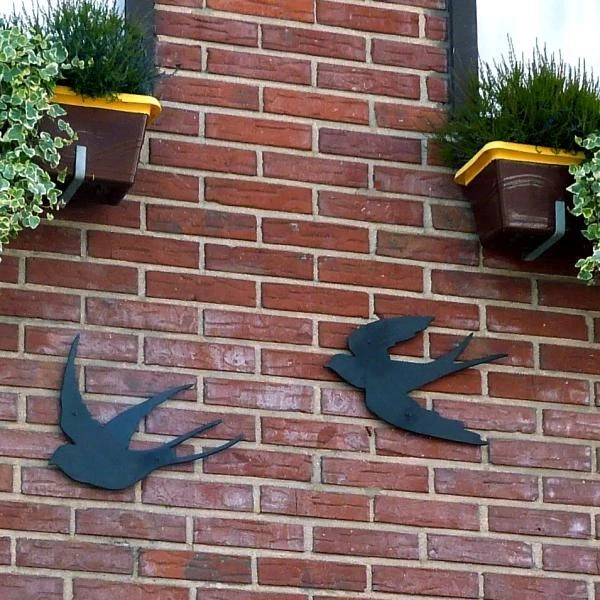 ESSCHERT DESIGN Muurdecoratie Zwaluwen - Set Van 2 Stuks 7 ESSCHERT DESIGN Muurdecoratie Zwaluwen - Set Van 2 Stuks - Afbeelding 5